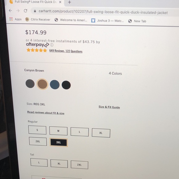 Carhartt Winter Men Coat🧥with Detachable Hood Collection - Picture 6 of 6